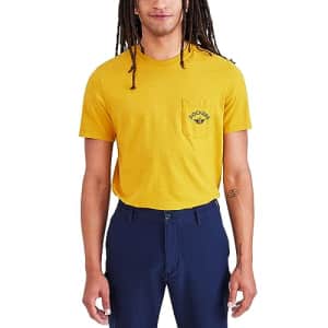 Dockers Men's Slim Fit Short Sleeve Graphic Tee Shirt, (New) Nugget Gold-Fan Logo, Medium for $9