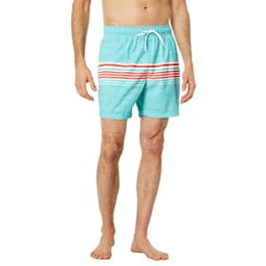 Nautica Men's Standard Sustainably Crafted 6" Striped Swim,Tropic Jade,XXL for $21