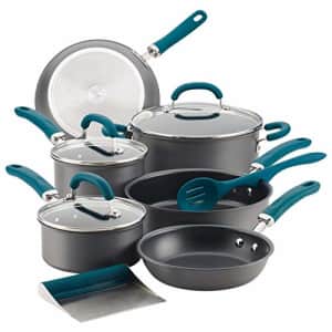 Rachael Ray Create Delicious Hard Anodized Nonstick Cookware Pots and Pans Set, 11 Piece, Gray with for $112