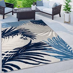 Rugshop Lucca Contemporary Floral Indoor/Outdoor Area Rug 3'3"x5' Navy for $34