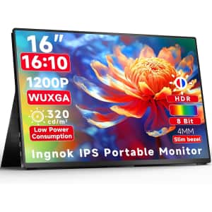 Ingnok 16" 1200p HDR IPS LED Portable Monitor for $150