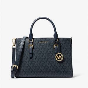 Michael Michael Kors Sally Medium 2-in-1 Logo and Faux Leather Satchel for $149