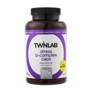 Twinlab Stress B-Complex Caps - High Potency Vitamin B Complex Capsules with Vitamin C 1000mg - for $18