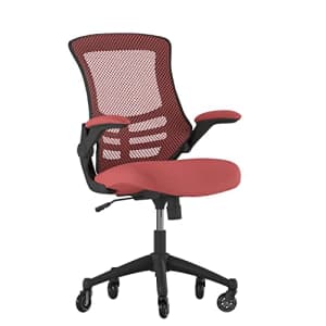 Flash Furniture Kelista Mid-Back Red Mesh Swivel Ergonomic Task Office Chair with Flip-Up Arms and for $130