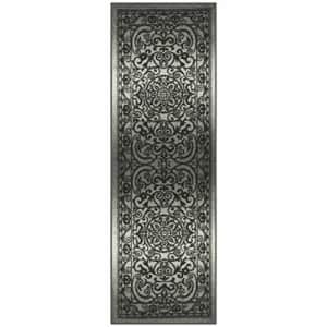 Maples Rugs Pelham Vintage Runner Rug Non Slip Washable Hallway Entry Carpet [Made in USA], 2 x 6, for $25