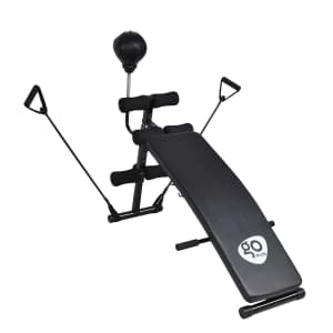 Costway Adjustable Incline Curved Workout Fitness Sit Up Bench for $60