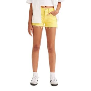 Levi's Women's 501 Original Shorts, (New) Light Yellow Garment Dye, 24 for $24