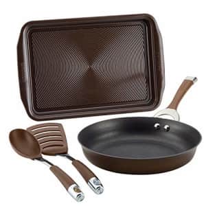 Circulon Symmetry Hard Anodized Nonstick Cookware Pots and Pans Set, 4 Piece, Chocolate for $61