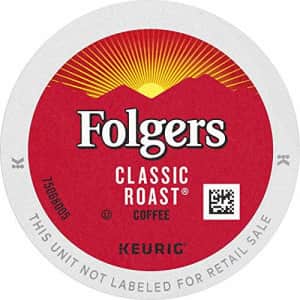 Folgers Classic Roast Medium Roast Coffee, 24 Keurig K-Cup Pods for $12