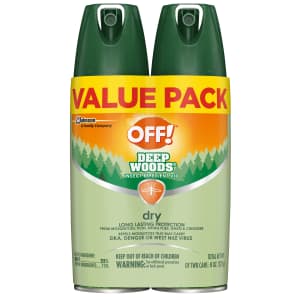 OFF! Deep Woods Insect Repellent VIII Dry 4-oz. Spray Can 2-Pack for $7.57 via Sub & Save OFF! Deep Woods Insect Repellent VIII Dry 4-oz. Spray Can 2-Pack for $7.57 via Sub & Save