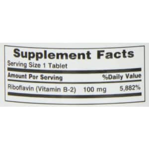 Nature's Bounty Vitamin B2 as Riboflavin Supplement, Aids Metabolism, 100mg, 100 Count, Pack of 3 for $9
