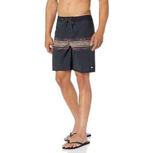 Quiksilver Men's Standard Surfsilk Mesa Strip 19 Boardshort Swim Trunk, Birch 233 for $24