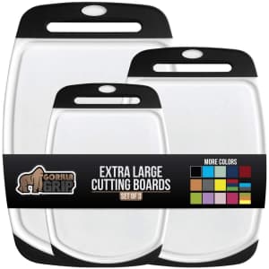 Gorilla Grip Original Oversized Cutting Board 3-Pack for $14 Gorilla Grip Original Oversized Cutting Board 3-Pack for $14