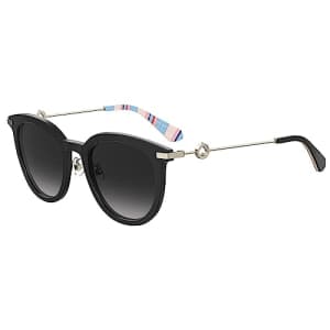 Kate Spade New York Women's Keesey/G/S Oval Sunglasses, Black, 53mm, 22mm for $44