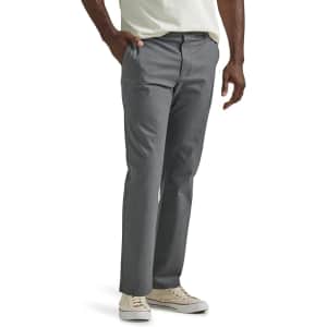 Lee Jeans Men's Extreme Motion Flat Front Slim Straight Pants for $17