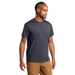 Eddie Bauer Men's Legend Wash 100% Cotton Short-Sleeve Classic T-Shirt, Midnight Navy, Medium for $15