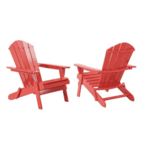 Hampton Bay Ruby Wood Adirondack Chair 2-Pack for $99