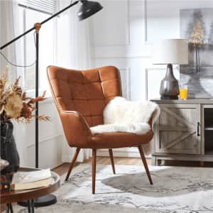 Alden Design Mid-Century Modern Wingback Chair for $132