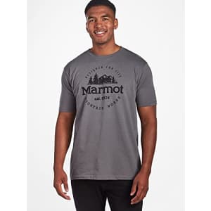 MARMOT Men's Culebra Peak Short-Sleeve T-Shirt Charcoal for $15