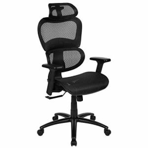 Flash Furniture Ergonomic Mesh Office Chair with 2-to-1 Synchro-Tilt, Adjustable Headrest, Lumbar for $182