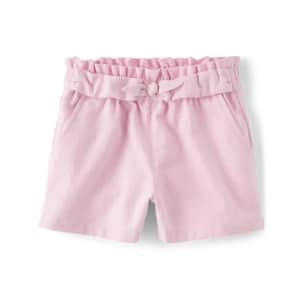 Gymboree,and Toddler Tie Front Linen Shorts,Simple Pink,2T for $21