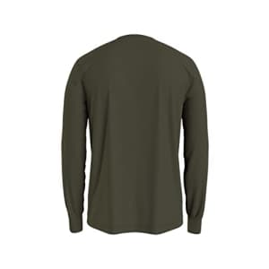 Tommy Hilfiger Men's Long Sleeve TH Logo T-Shirt, Army Green, XL for $29