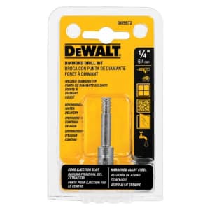 DEWALT Tile Drill Bit, Diamond Tip, 1/4-Inch (DW5572) for $17