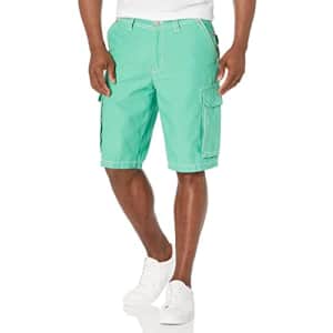 True Religion Men's Big T Cargo Shorts, Spruce Green for $44 True Religion Men's Big T Cargo Shorts, Spruce Green for $44