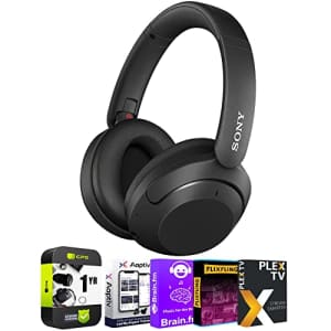 Sony WH-XB910N Wireless Over-Ear Noise Cancelling Headphones - Black Bundle with Tech Smart USA for $200