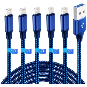 Nuinno 6-Foot Lightning Cable 5-Pack for $6 Nuinno 6-Foot Lightning Cable 5-Pack for $6