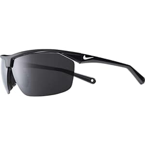 Nike EV1128-001 Tailwind 12 Sunglasses Shiny Black/White Frame Color, Grey Lens Tint for $40