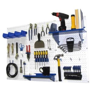 Pegboard Organizer Wall Control 4 ft. Metal Pegboard Standard Tool Storage Kit with White Toolboard for $160
