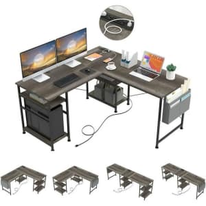 Comhoma 95.2" L-Shaped Computer Desk for $90