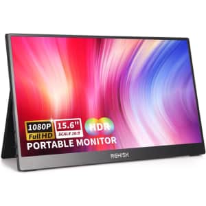 Rehisk 15.6" Portable Monitor w/ Smart Cover for $60