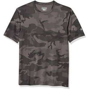 Champion Men's Short Sleeve Double Dry Performance T-Shirt, Stone Gray Camo, XX-Large for $20