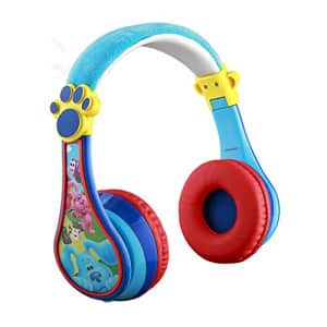 eKids Blues Clues Kids Bluetooth Headphones, Wireless Headphones with Microphone Includes Aux Cord, for $30