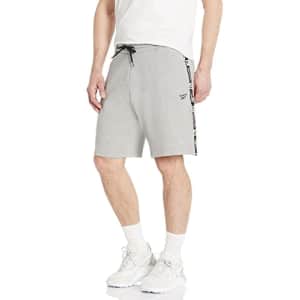 Reebok Men's Standard Fleece Shorts, Grey, XX-Large for $25