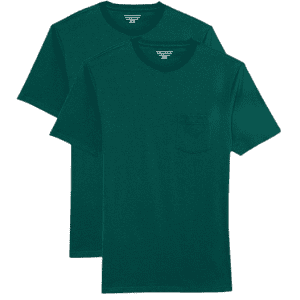 Amazon Essentials Men's Slim-Fit Crewneck T-Shirt 2-Pack for $9
