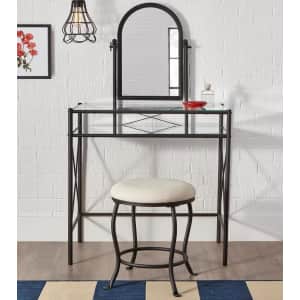 StyleWell Metal Vanity Set w/ Upholstered Stool for $143 StyleWell Metal Vanity Set w/ Upholstered Stool for $143