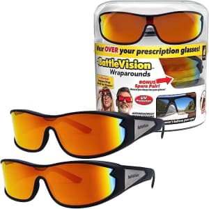 BattleVision Wrap Arounds HD Polarized Sunglasses for $20