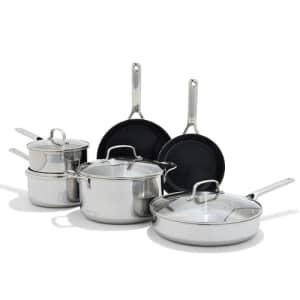 OXO Agility Tri-Ply Stainless Steel 13 Piece Kitchen Cookware Pots and Pans Set, Induction, for $140