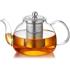 40-oz. Glass Teapot with Infuser for $12