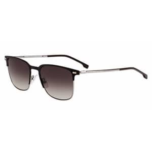 BOSS by Hugo Boss Men's BOSS 1019/S Rectangular Sunglasses, Matte Brown, 54mm, 19mm for $88