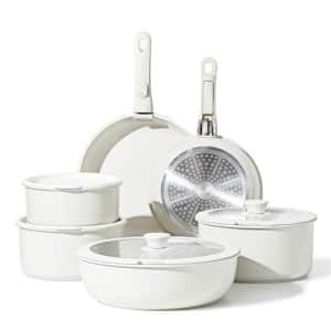 CAROTE 12pcs Pots and Pans Set, Non Stick Cookware Set Detachable Handle, Induction Kitchen for $65