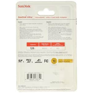 Sandisk Ultra - Flash Memory Card - 128 GB - MicroSDXC UHS-I, Black (SDSQUNC-128G-AN6IA) for $14
