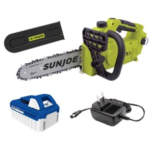 Sun Joe 24V iON+ Cordless 10" Chainsaw Kit w/ 4Ah Battery for $69