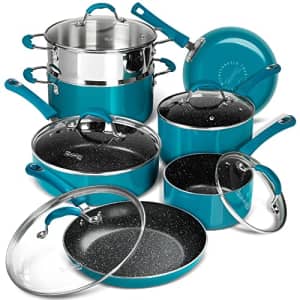 MICHELANGELO Pots and Pans Set Nonstick, 12 Piece Kitchen Cookware Sets, Enamel Cookware with for $140