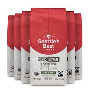 Seattle's Best Coffee 6th Avenue Bistro Fair Trade Organic Dark Roast Ground Coffee, 12 Ounce (Pack for $36