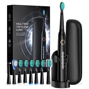 Sonic Electric Toothbrush w/ Travel Case for $12 w/ Prime