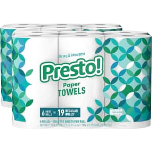 Presto Flex-a-Size Paper Towels 12-Roll for $18 via Sub & Save